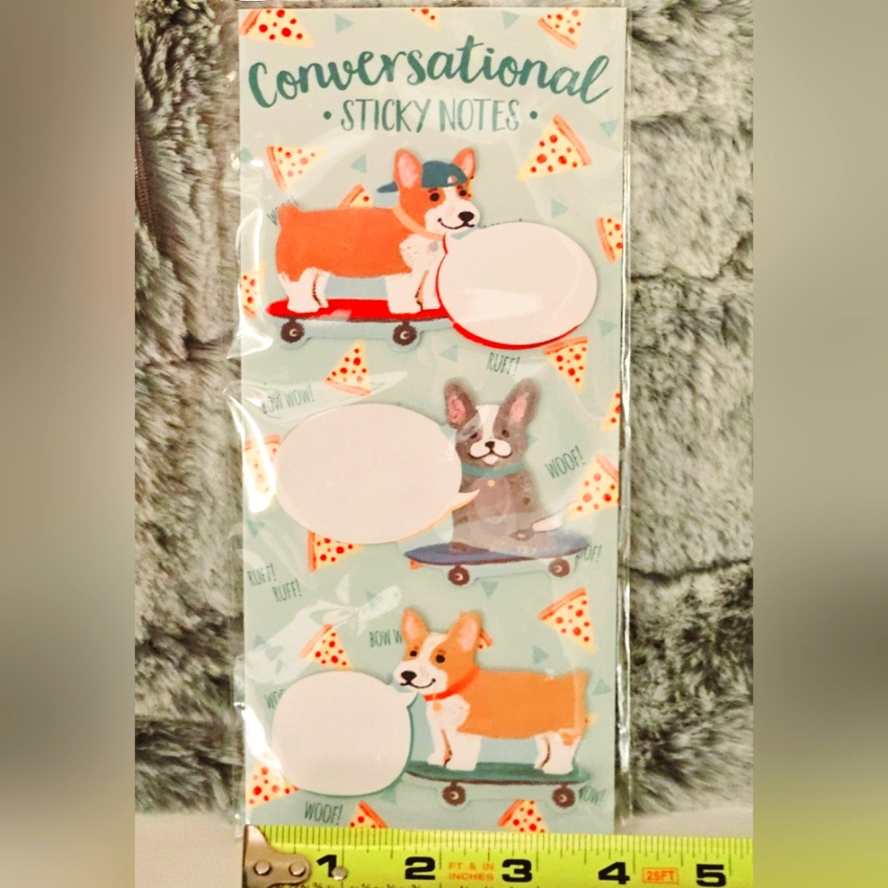 Corgi and Frenchie Conversational Sticky Notes by Molly and Rex